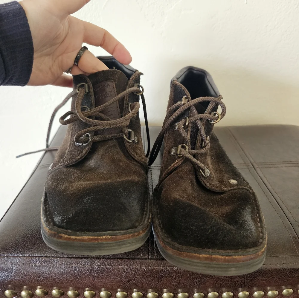 Dolce‎ & Gabbana Chocolate Brown Suede Old Money Luxury Preppy Chukka Boots Sz 8